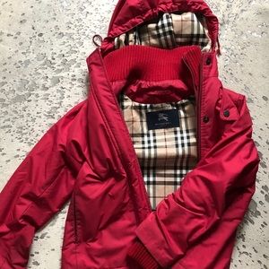 Burberry Red Winter Coat